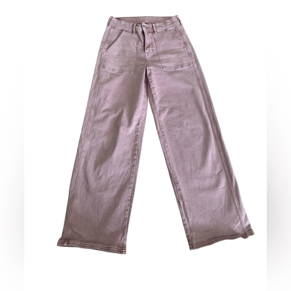 American Eagle Outfitters Light Pink Flare Jeans - Picture 5 of 10